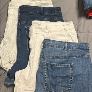 SOLD Lane Bryant Blue and White Jean Shorts